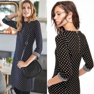Boden Black and White Polka Dot Dress